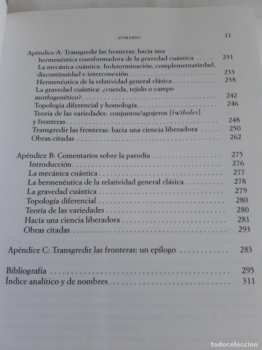 Libros de segunda mano: IMPOSTURAS INTELECTUALES - SOKAL, ALAN Y JEAN BRICMONT - Foto 5