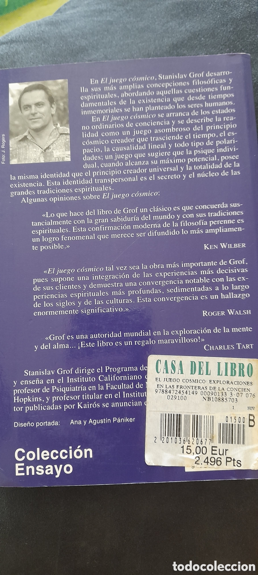 Libros de segunda mano: El juego c&oacute;smico. Stanislav Grof - Foto 2