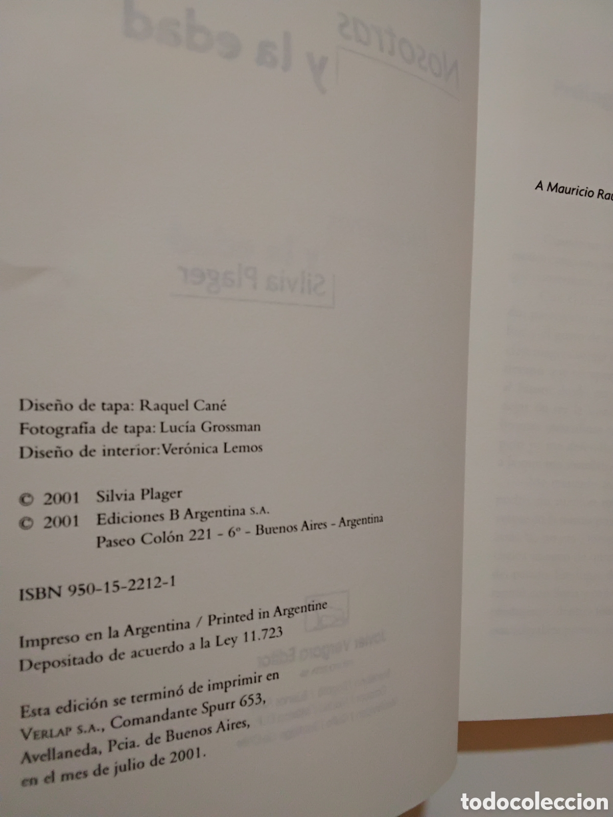 Libros de segunda mano: Silvia Plager &ndash; Nosotras y la edad &ndash; Javier Vergara Editor &ndash; 2001 - Foto 3