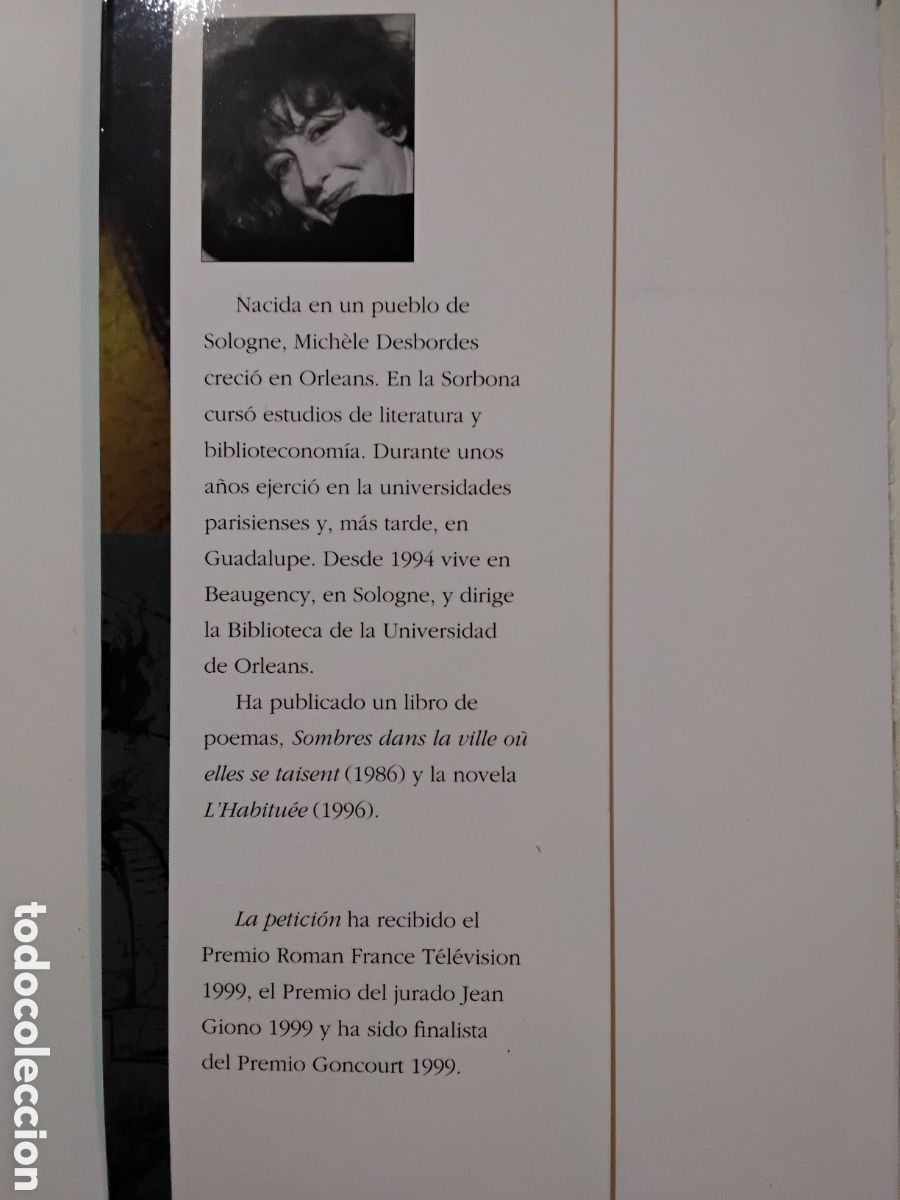 Libros de segunda mano: Mich&egrave;le Desbordes &ndash; La petici&oacute;n &ndash; Editorial EDAF &ndash; 2000 - Foto 3