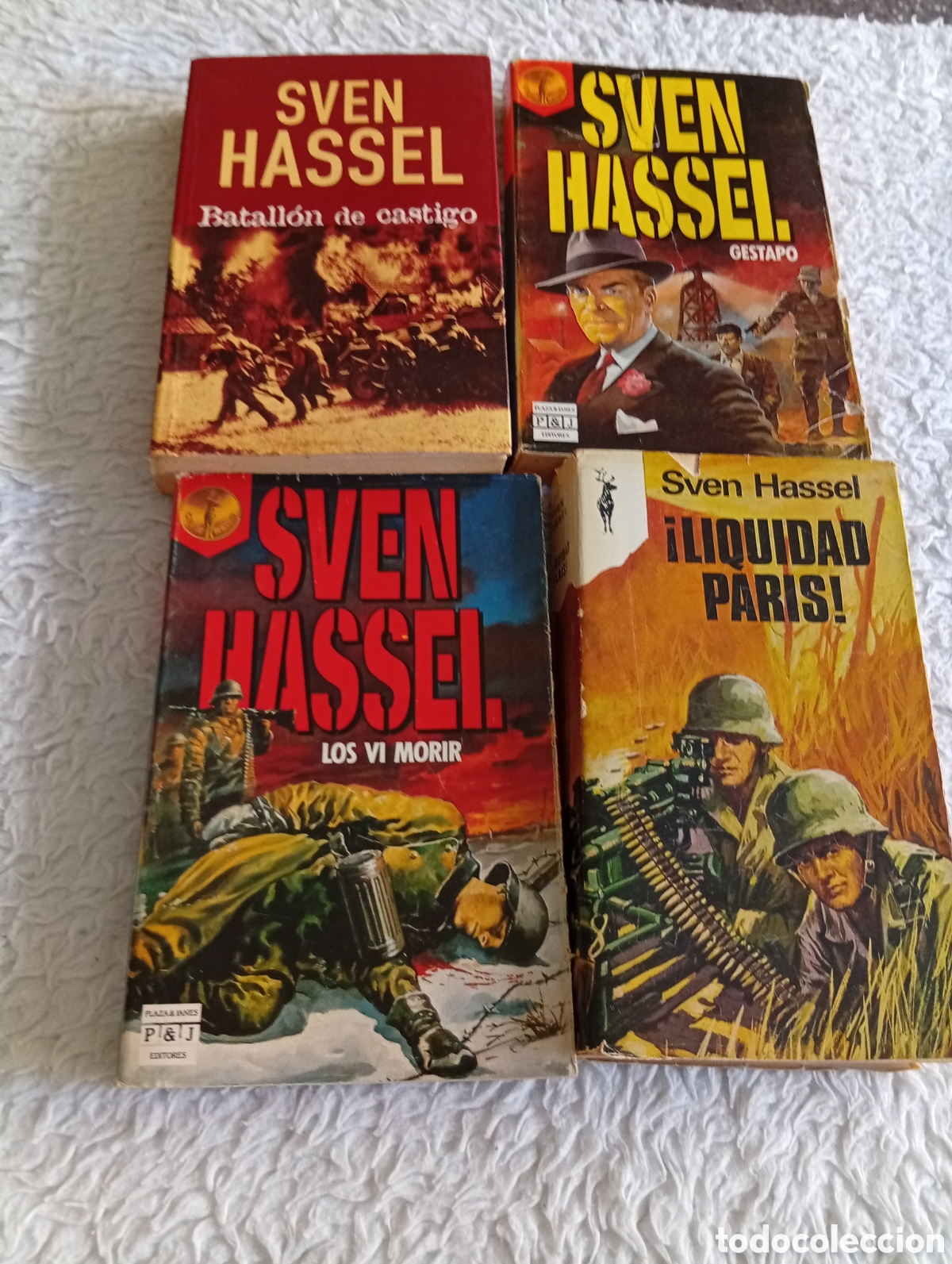 Cuatro libros de Sven Hassel