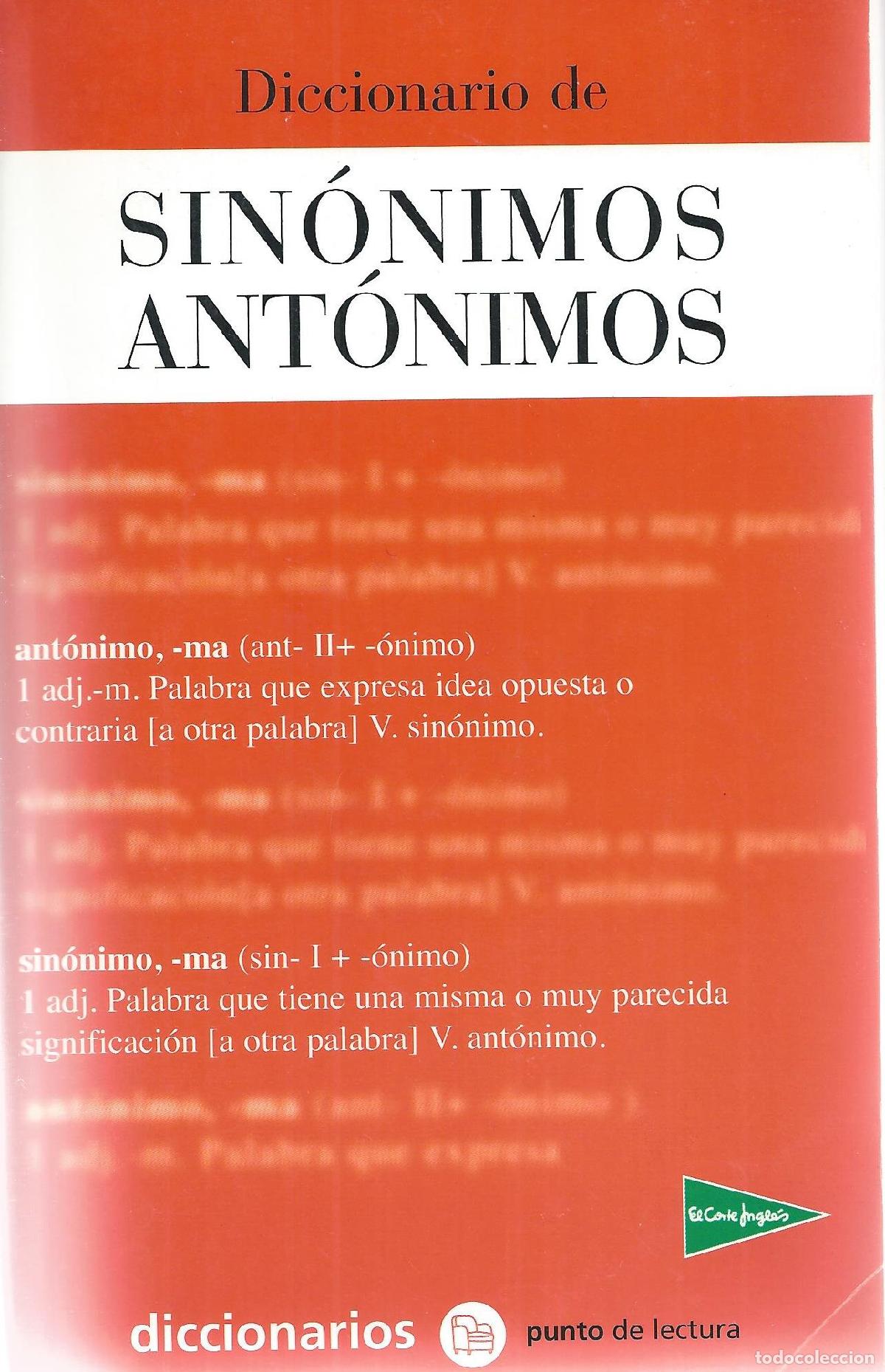 Libros de segunda mano: Dic. Sinonimos (El Corte Ingles) Pdl - Foto 1
