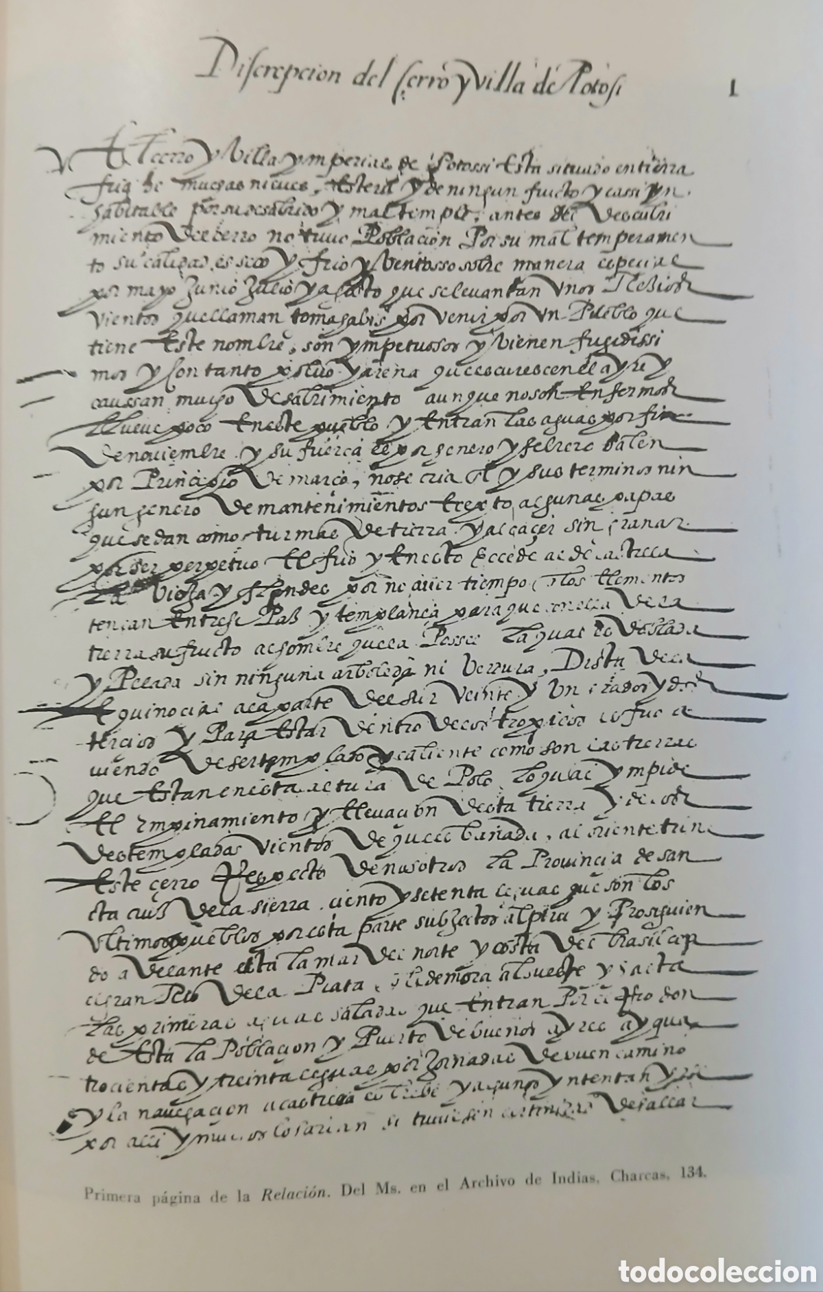 Libros de segunda mano: Relaci&oacute;n general de la villa imperial de Potos&iacute; y Concorlorcorvo. - Foto 8