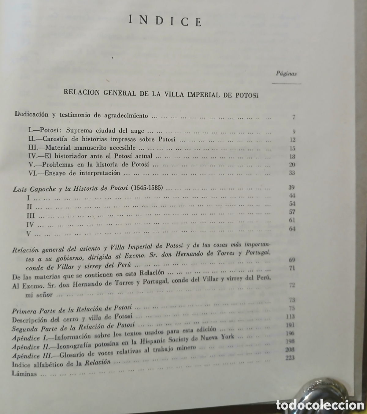 Libros de segunda mano: Relaci&oacute;n general de la villa imperial de Potos&iacute; y Concorlorcorvo. - Foto 12