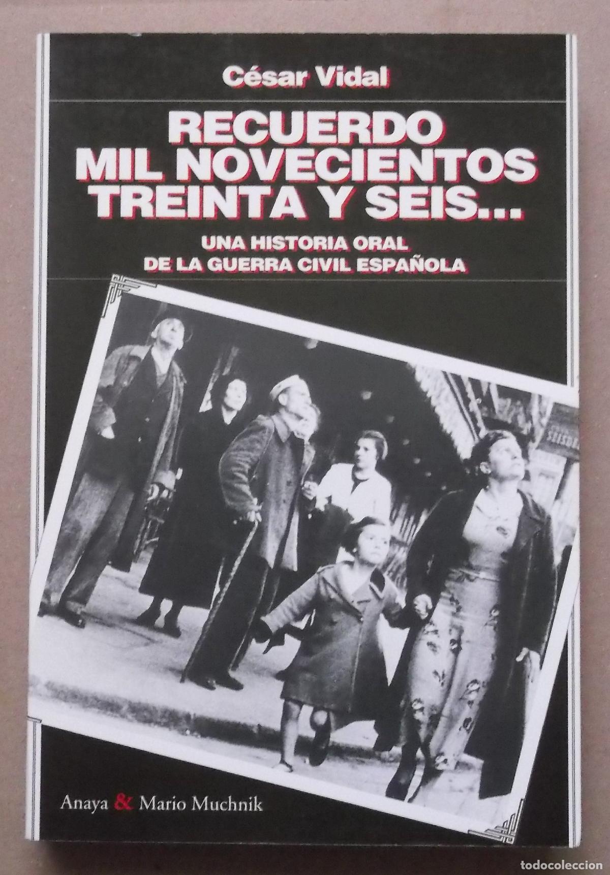 Libros de segunda mano: Recuerdos 1936 - Vidal, C&eacute;sar - Foto 1