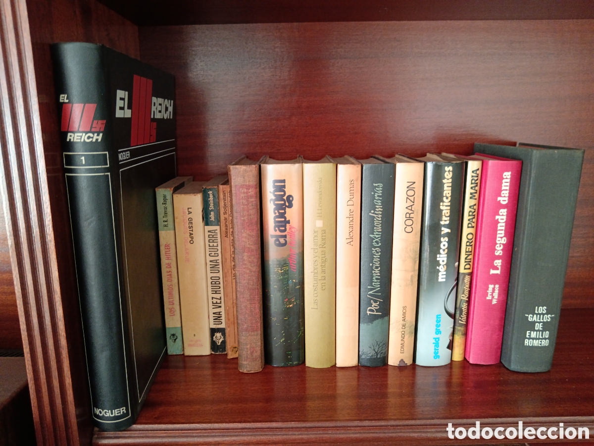 Second hand books: Lote de 15 libros antiguos y cl&aacute;sicos | Historia, novela y literatura | Noguer, Steinbeck, Poe...