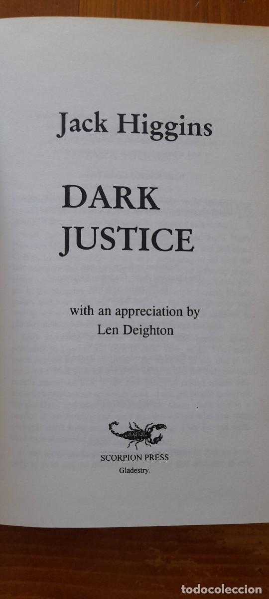 Libros de segunda mano: Dark Justice par Jack Higgins ( num&eacute;rot&eacute; et sign&eacute; ) - Foto 1