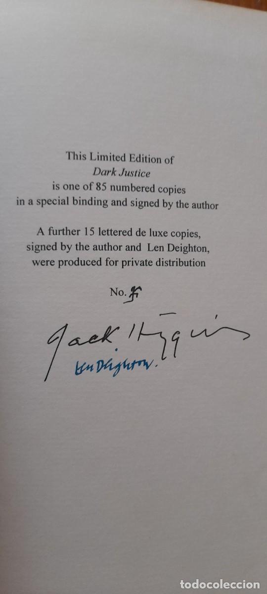 Libros de segunda mano: Dark Justice par Jack Higgins ( num&eacute;rot&eacute; et sign&eacute; ) - Foto 4