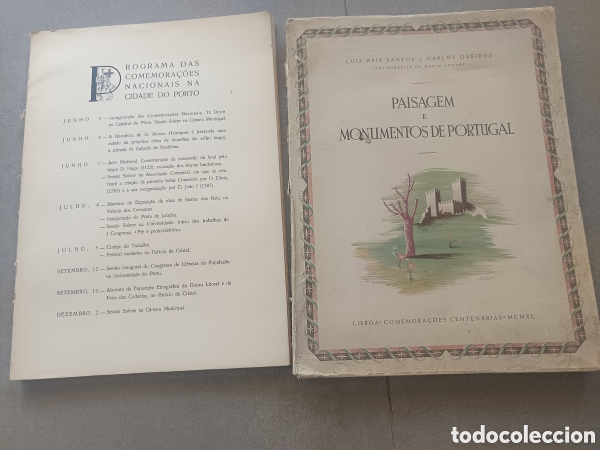 Libros de segunda mano: Dos libros en portugu&eacute;s,uno conmemorativo y otro de monumentos