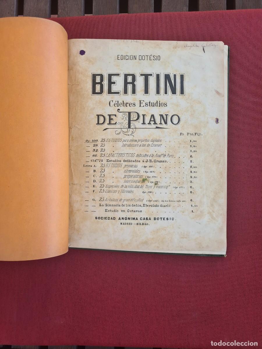 Libros de segunda mano: Libro estudio de piano edici&oacute;n dotesio 1900
