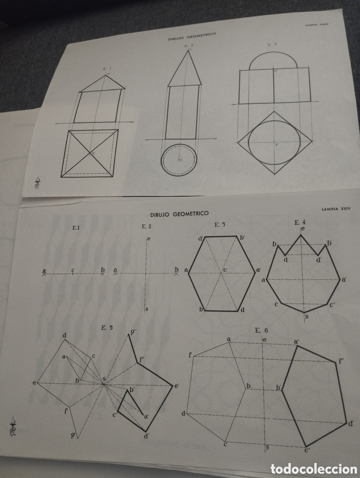 Libros de segunda mano: Cuaderno con 32 laminas de Dibujo Geom&eacute;trico de P&eacute;rez Lozano - Foto 5