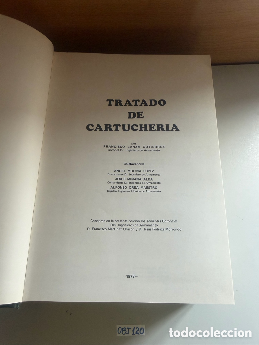 Libros de segunda mano: FRANCISCO LANZA GUTIERREZ, TRATADO DE CARTUCHER&Iacute;A - Foto 2