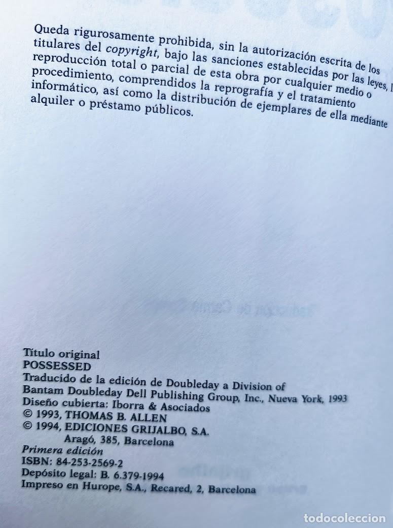 Libros de segunda mano: Posesi&oacute;n. Thomas B. Allen. El Exorcista. 1994. - Foto 6
