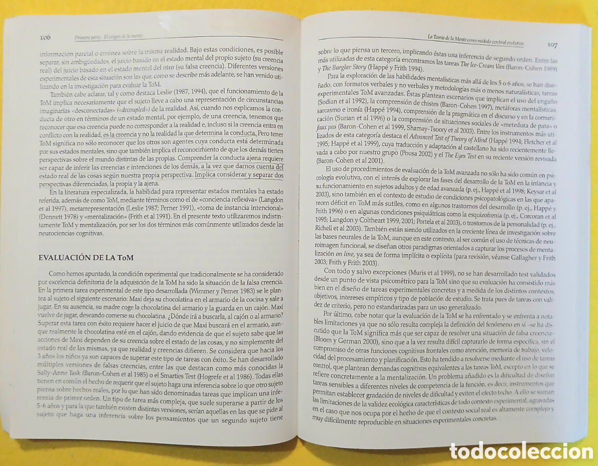 Libros de segunda mano: LA PROFEC&Iacute;A DE DARWIN Del origen de la mente a la Psicopatolog&iacute;a - Foto 6