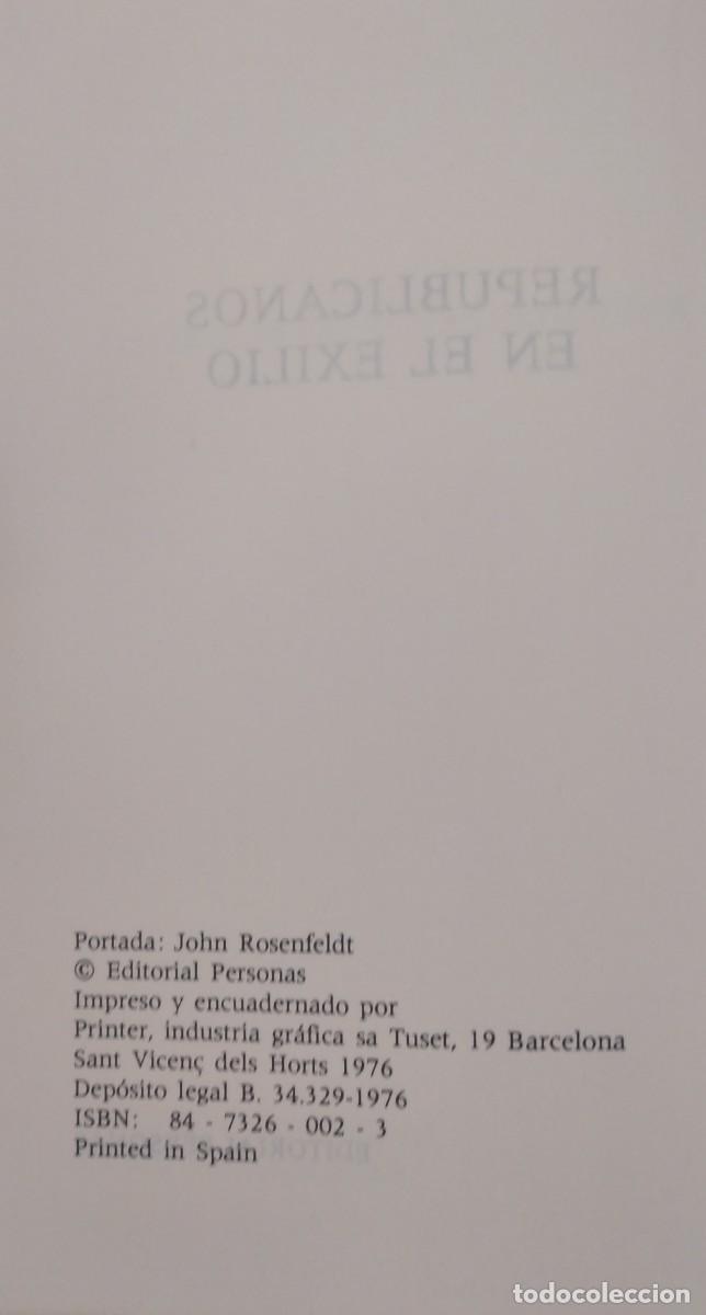 Libros de segunda mano: Republicanos en el exilio -Mart&iacute;nez, Regulo - Foto 2