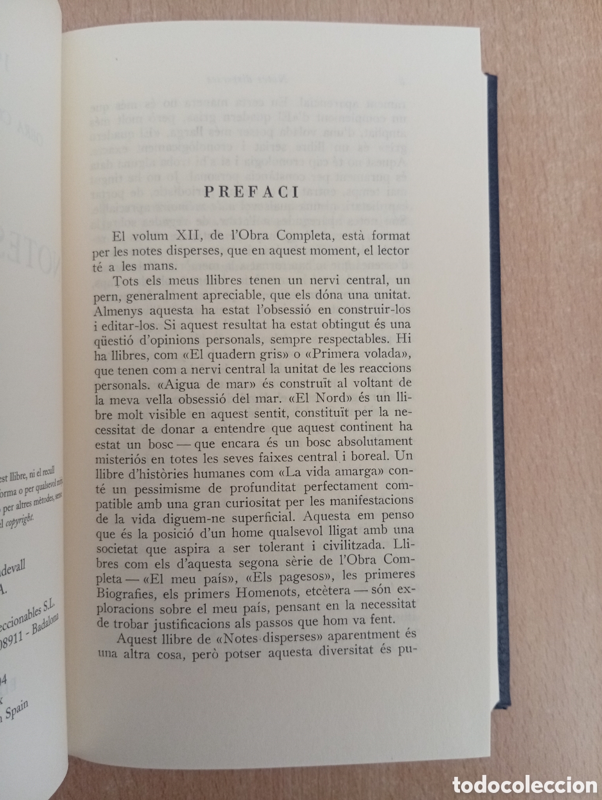 Libros de segunda mano: NOTES DISPERSES. Josep Pla. OBRA COMPLETA. VOLUM XII - Foto 8