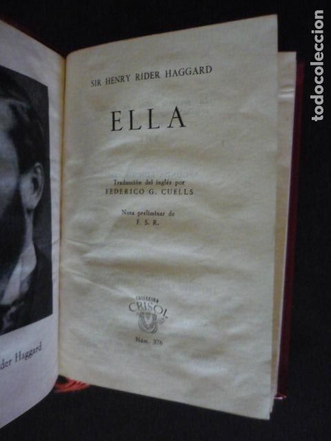 Livres d'occasion: ELLA DE HENRY RIDER HAGGARD CRISOL N&ordm; 376 ED. AGUILAR 1963