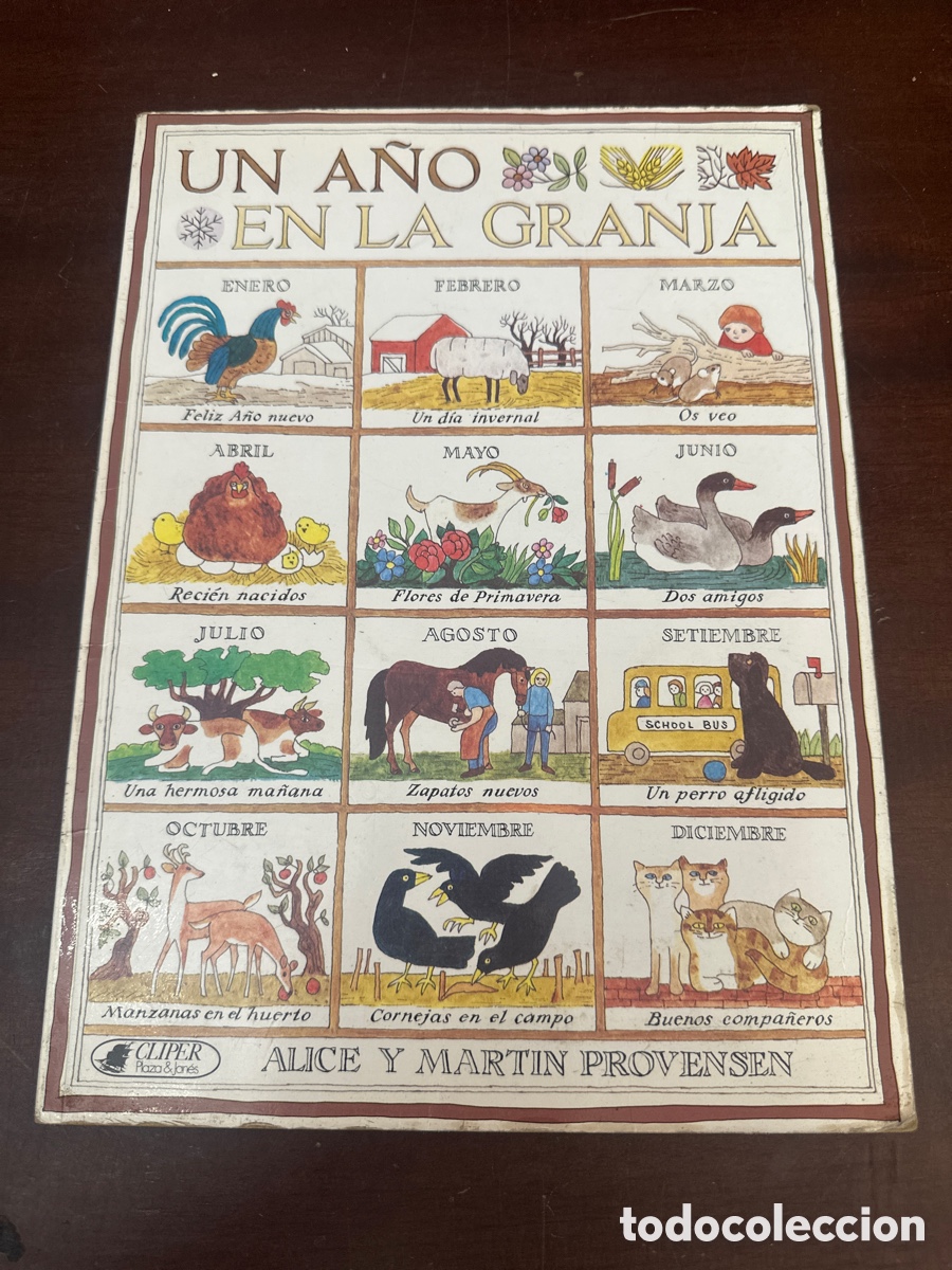 Libros de segunda mano: UN A&Ntilde;O EN LA GRANJA - ALICE Y MARTIN PROVENSEN - CLIPER PLAZA & JANES - 1981