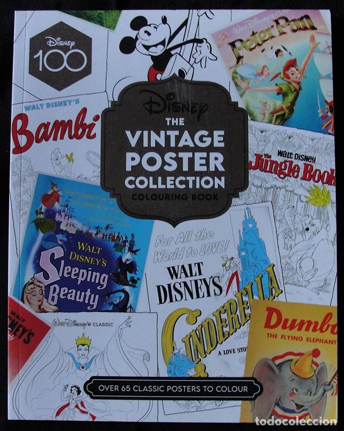 Libros de segunda mano: DISNEY - THE VINTAGE POSTER COLLECTION - COLOURING BOOK -