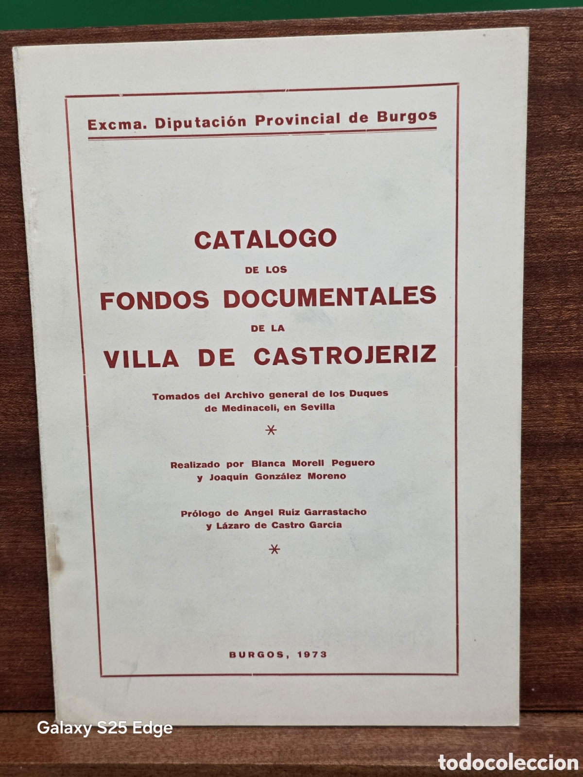 Libros de segunda mano: &rdquo;&rdquo;CAT&Agrave;LOGO DE LOS FONDOS DOCUMENTALES DE LA VILLA DE CASTROGERIZ&rdquo;&rdquo;...BURGOS...1973...