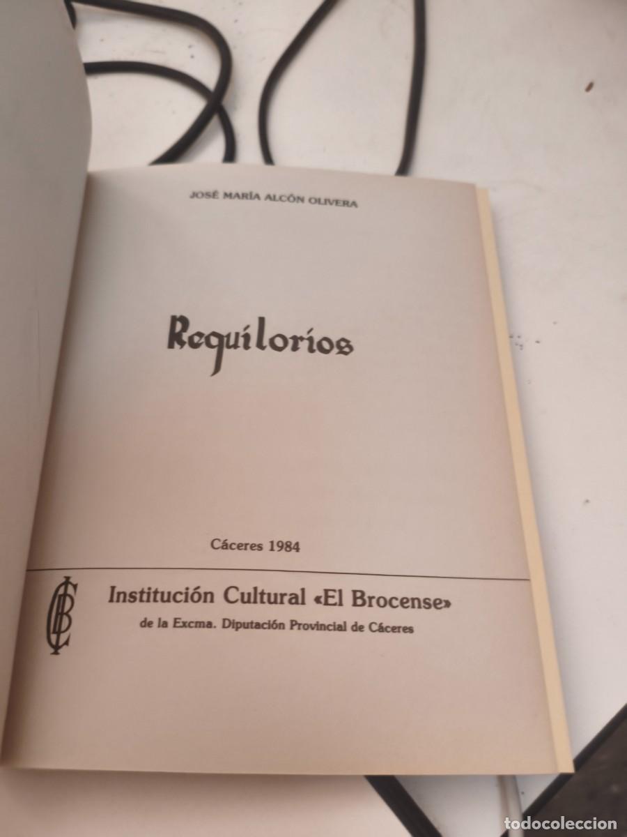 Libros de segunda mano: Requilorios de Jos&eacute; Mar&iacute;a Alc&oacute;n Oliveira, en cast&uacute;o. - Foto 3