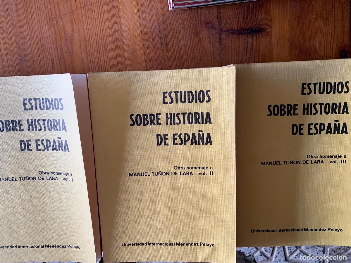 Libros de segunda mano: Estudios sobre Historia de Espa&ntilde;a ( 3 vol&uacute;menes) - Foto 1