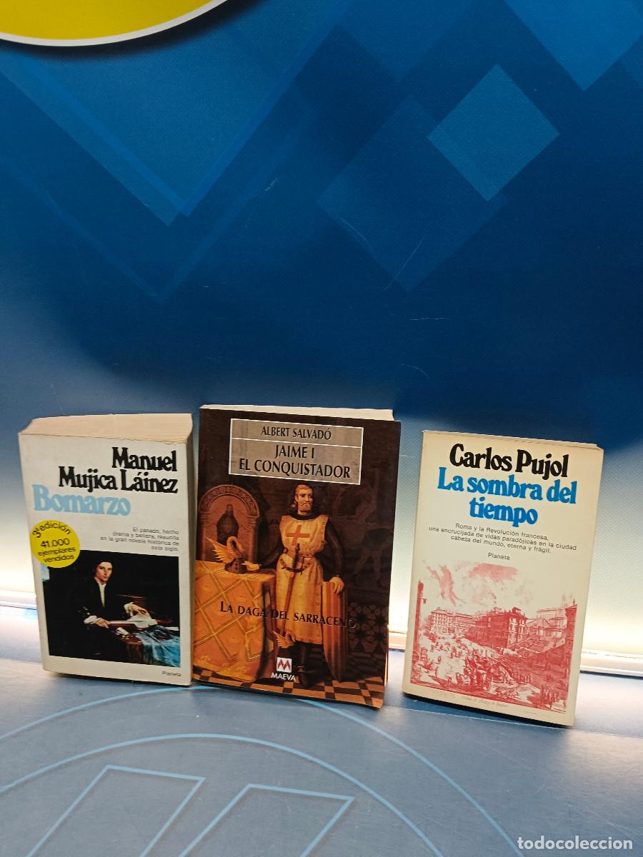 Libros de segunda mano: 3 libros , novelas, Historia, La sombra del tiempo, Jaime I el conquistador, Bomarzo