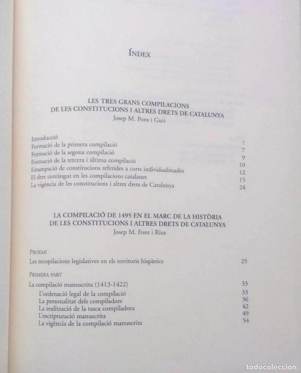 Libros de segunda mano: CONSTITUCIONS I ALTRES DRETS DE CATHALUNYA. VOLUM IV. - D20 - Foto 3