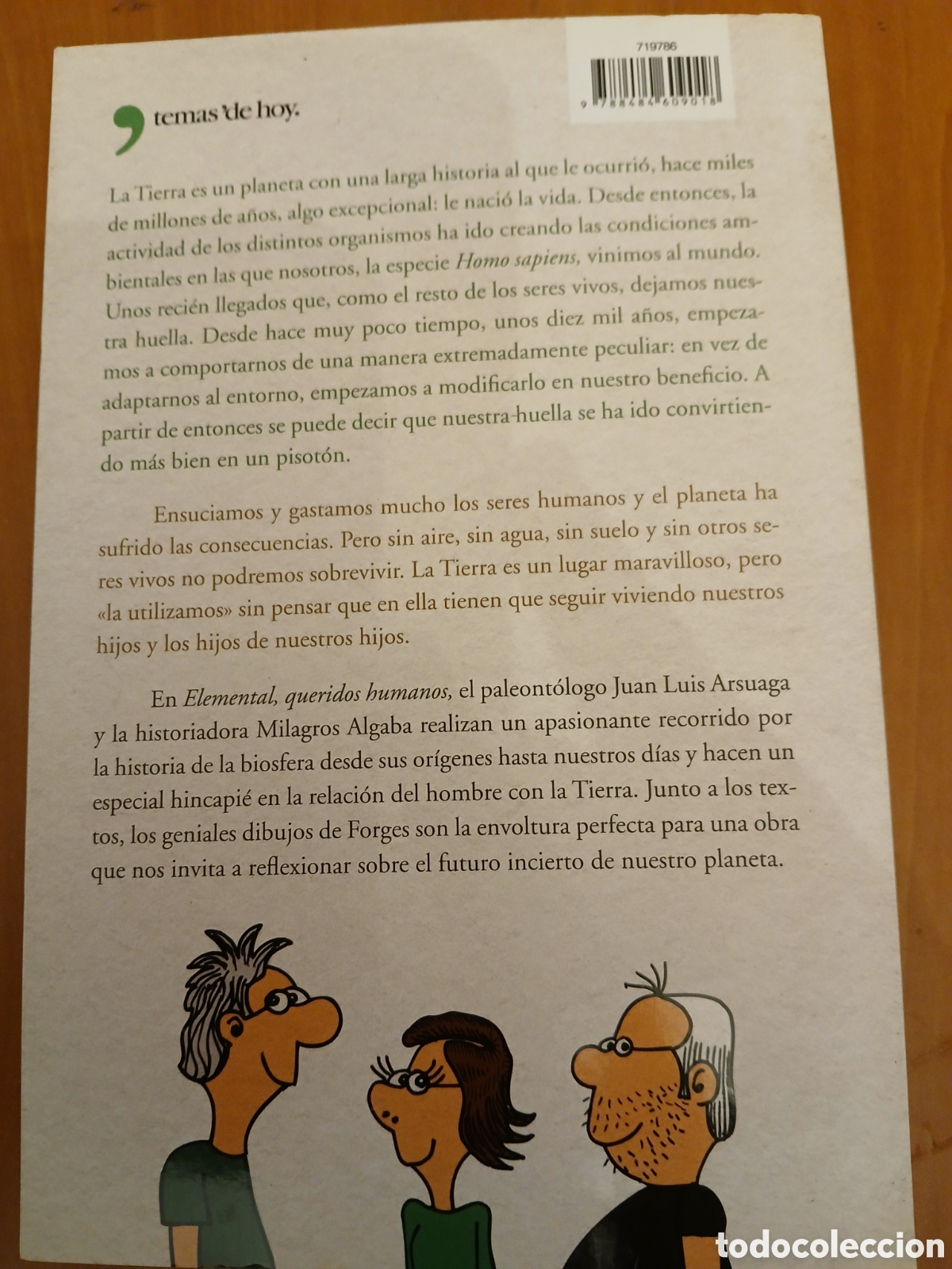 Libros de segunda mano: Elemental queridos humanos. Juan Luis Arsuaga, Forges. - Foto 2