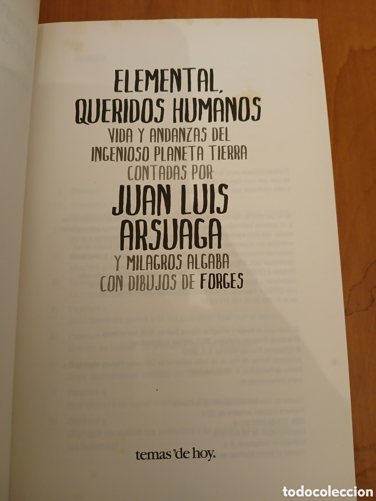 Libros de segunda mano: Elemental queridos humanos. Juan Luis Arsuaga, Forges. - Foto 3