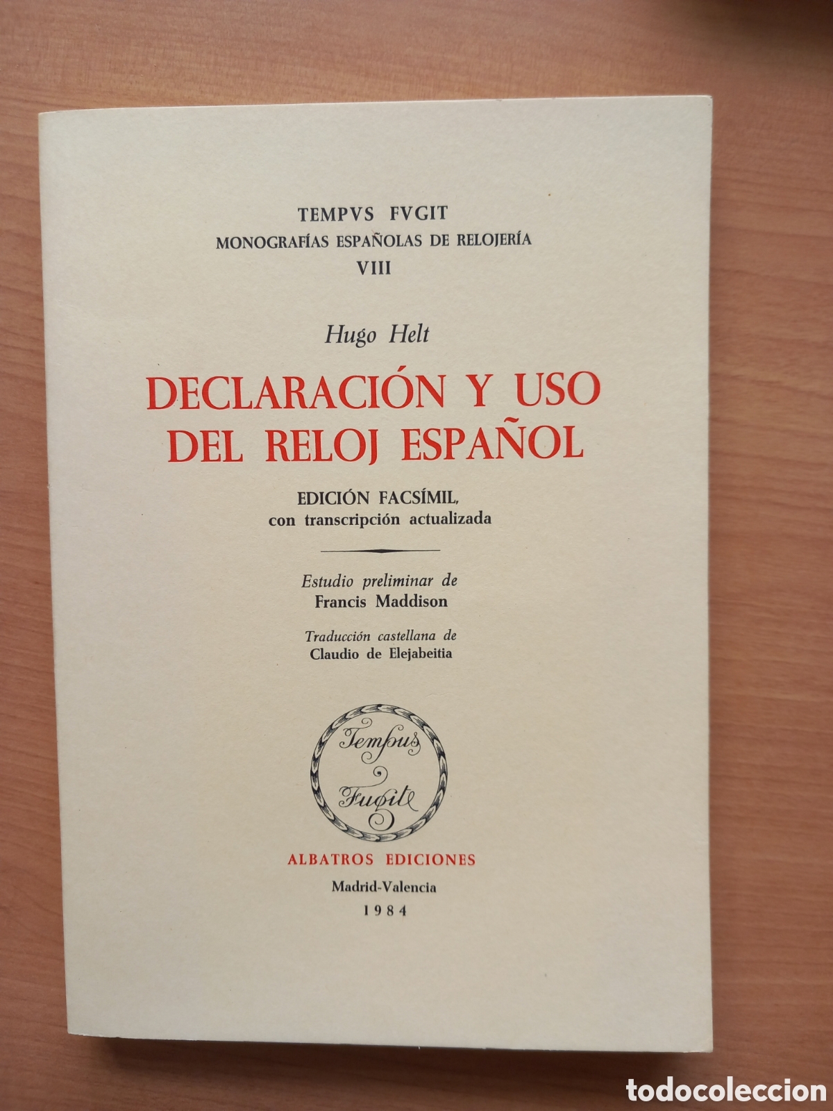 Second hand books: Declaracion y uso del reloj espa&ntilde;ol