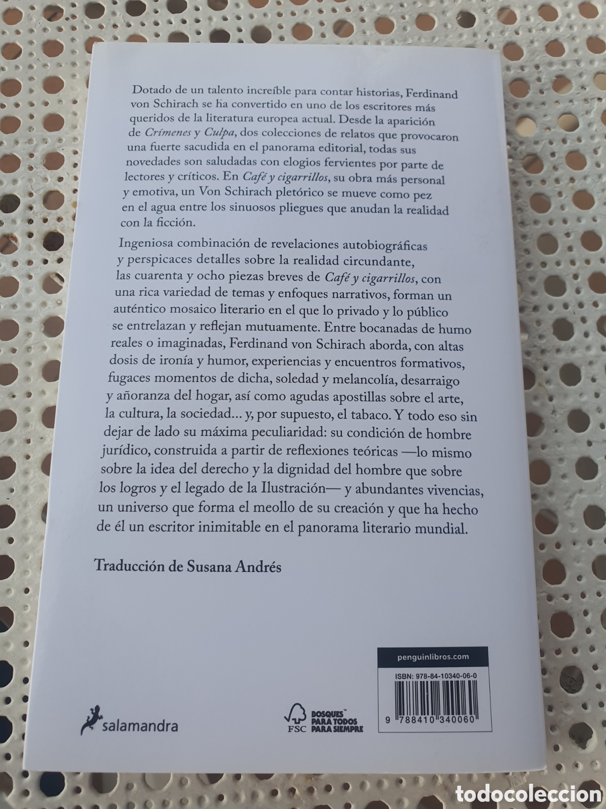 Libros de segunda mano: Ferdinand Vin Schirach. Caf&eacute; y cigarrillos - Foto 2