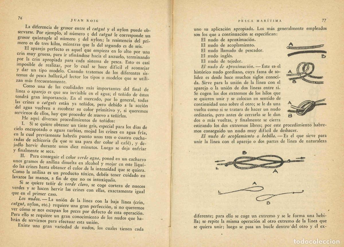 Libros de segunda mano: Pesca mar&iacute;tima. Juan Roig. 1958 - Foto 2