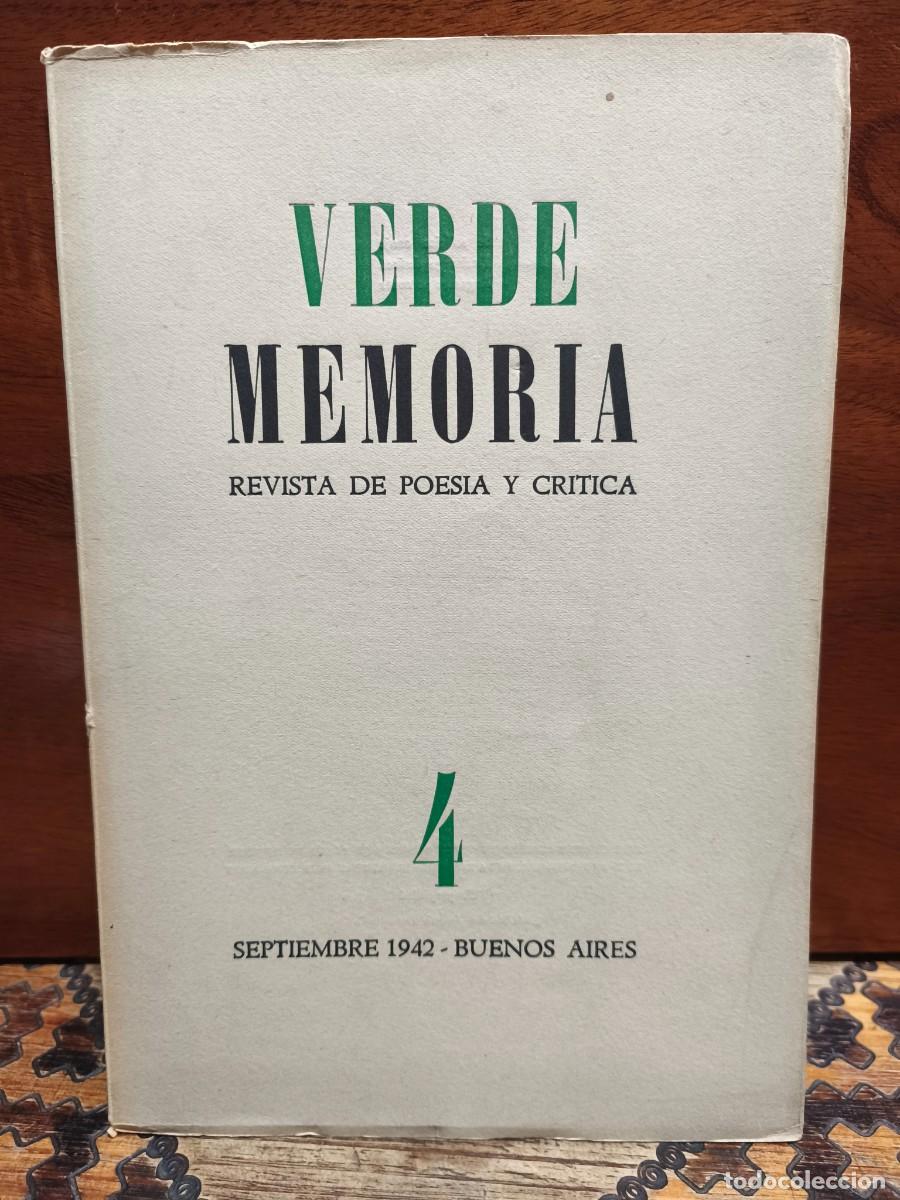 Libros de segunda mano: Verde Memoria. Revista de poes&iacute;a y cr&iacute;tica. N&ordm; 4 &ndash; Verde Memoria &ndash; 1942 J. R. WILCOCK