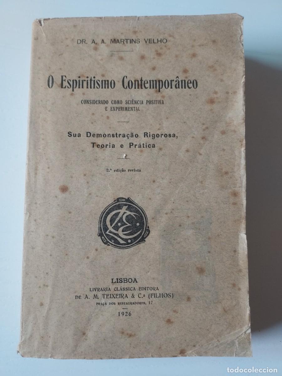 Libros de segunda mano: Libro de 1926 Espiritismo parapsicolog&iacute;a esoterismo paranormal iker jimenez misterio EN portugu&eacute;s