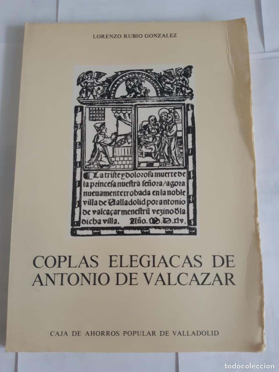 Libros de segunda mano: Coplas elegiacas de Antonio de Valcazar Lorenzo Rubio Gonz&aacute;lez