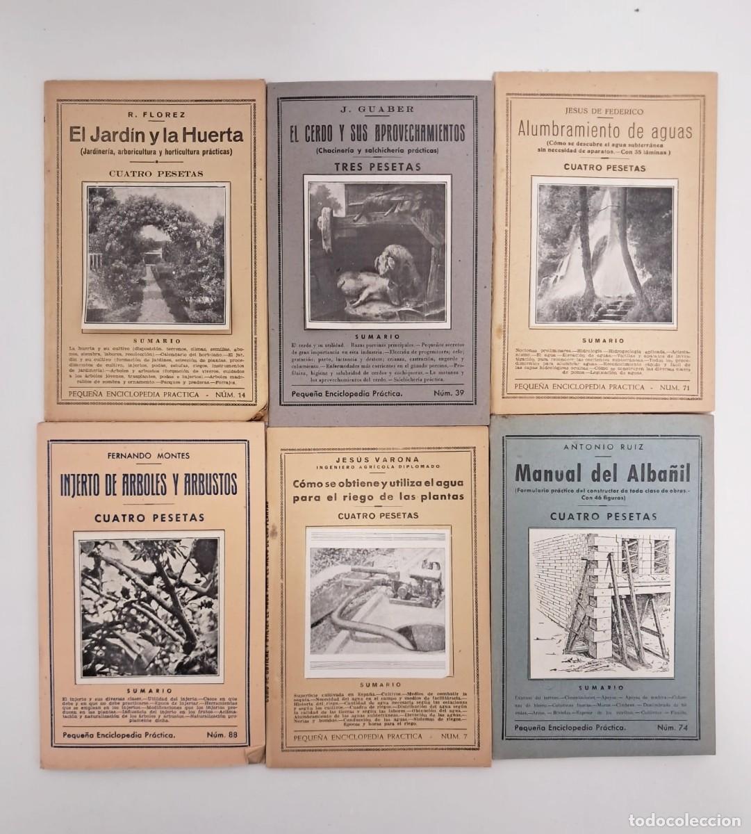 Libros de segunda mano: Lote 6 Manuales &rdquo;Peque&ntilde;a Enciclopedia Pr&aacute;ctica&rdquo; - Mediados s.XX