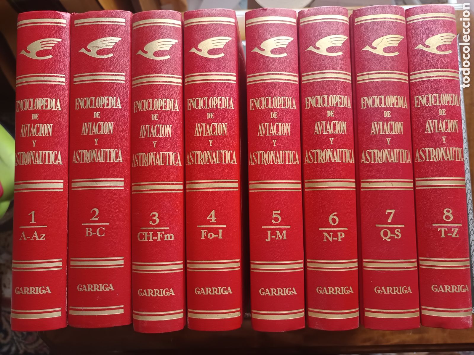 Libros de segunda mano: ENCICLOPEDIA DE AVIACION Y ASTRONAUTICA. (Completo: 8 tomos).