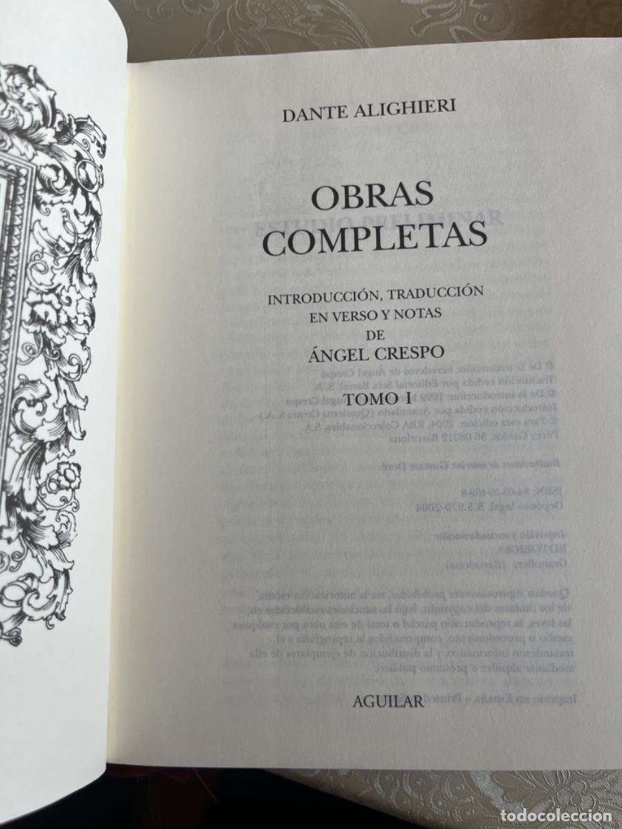 Libros de segunda mano: Alighieri, Dante.- Obras completas (2 tomos) - Foto 2