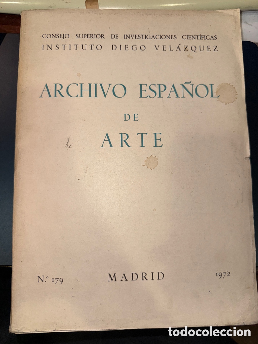 Livres d'occasion: ARCHIVO Espa&ntilde;ol de Arte. N&ordm; 179, 1972- Director Diego Angulo I&ntilde;iguez