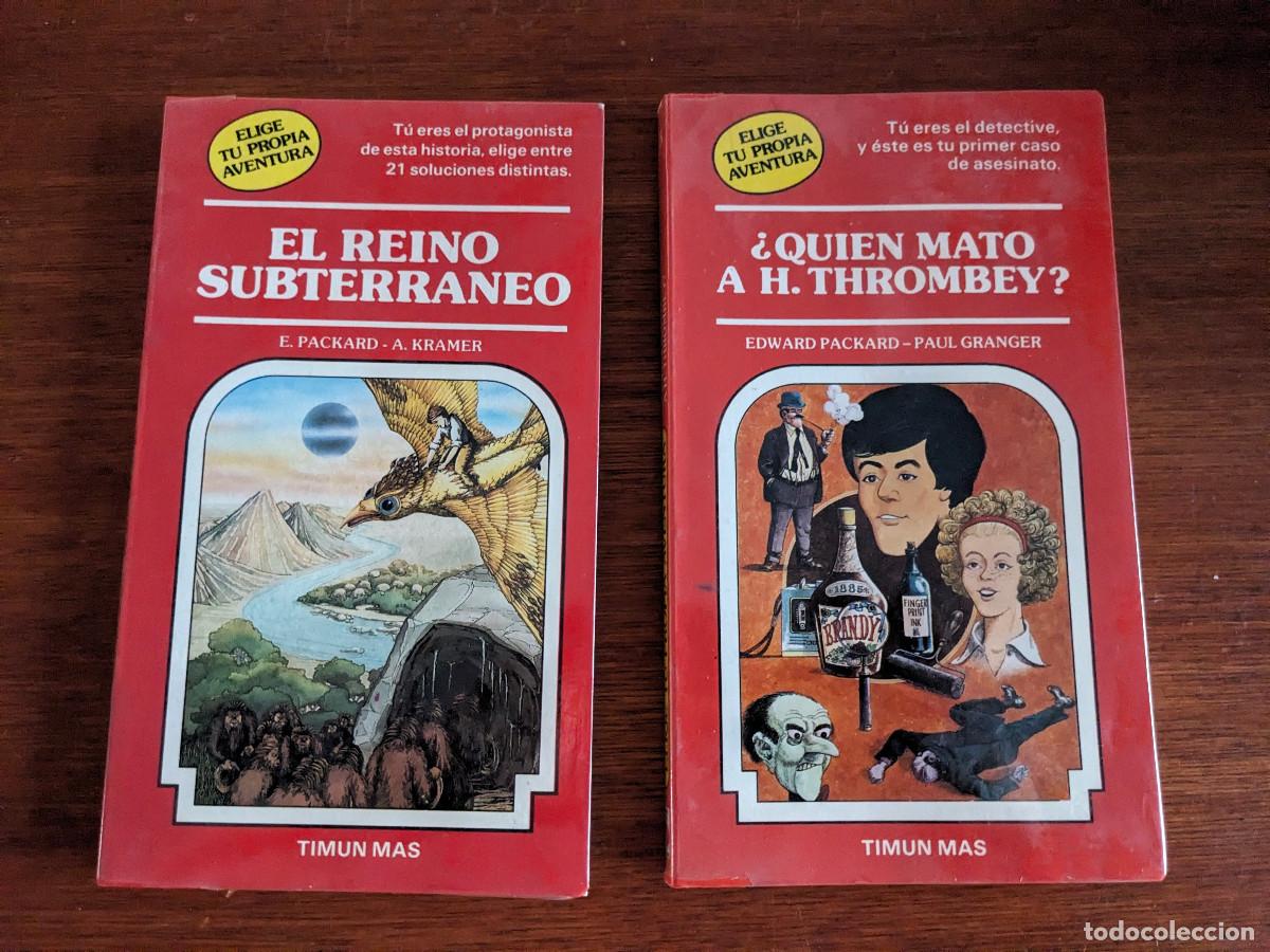 Libri di seconda mano: LOTE ELIGE TU PROPIA AVENTURA: &rdquo;El reino subterr&aacute;neo&rdquo; y &rdquo;&iquest;Qui&eacute;n mat&oacute; a H. Thrombey?&rdquo;