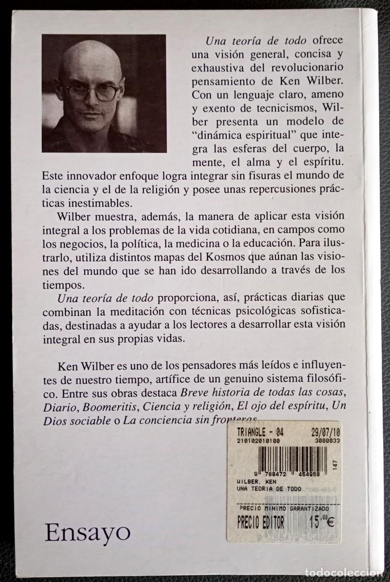 Libros de segunda mano: Ken Wilber . Una teor&iacute;a de todo - Foto 2