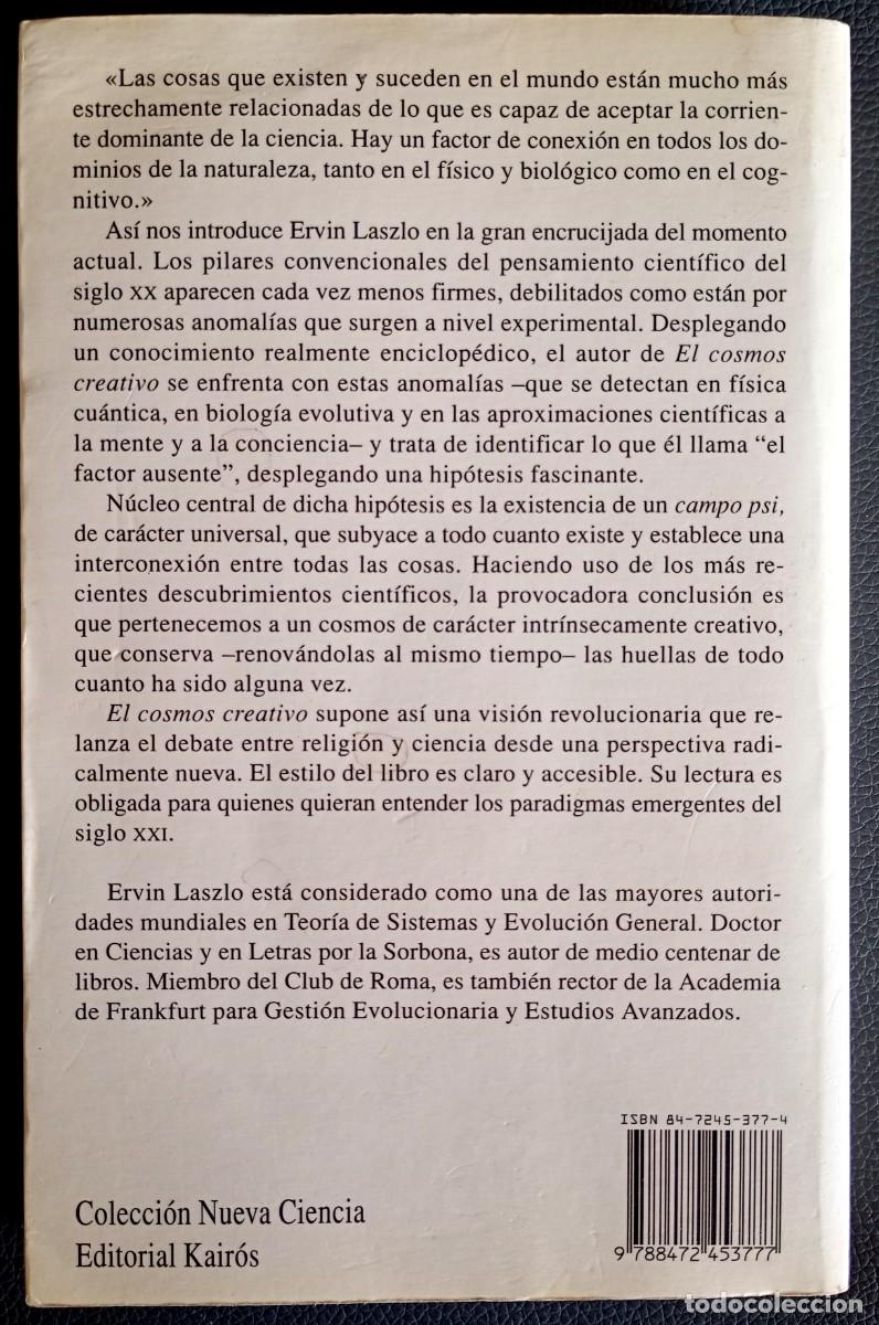 Libros de segunda mano: Ervin Laszlo . El cosmos creativo - Foto 2