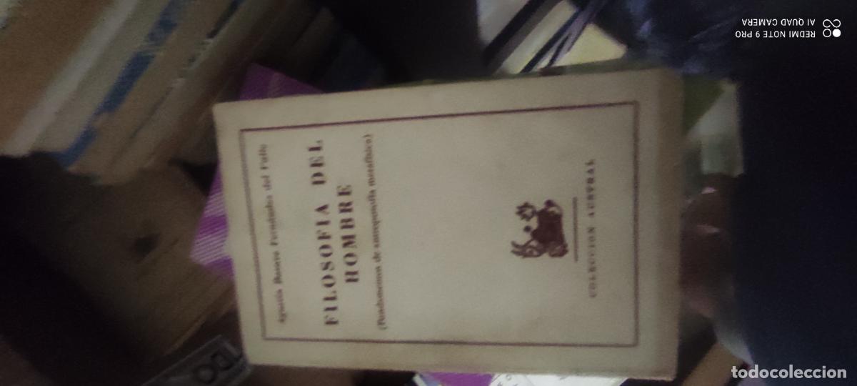 Libros de segunda mano: Filosof&iacute;a del hombre. Agust&iacute;n Basave Fern&aacute;ndez del Valle. 1963. Colecci&oacute;n Austral 1336