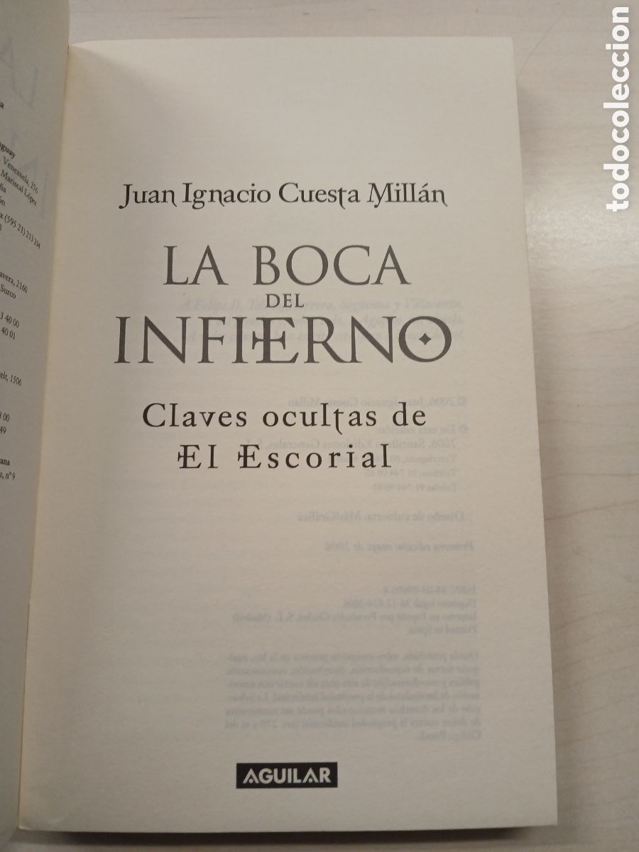 Libros de segunda mano: La boca del Infierno. Juan Ignacio Cuesta Mill&aacute;n. - Foto 3