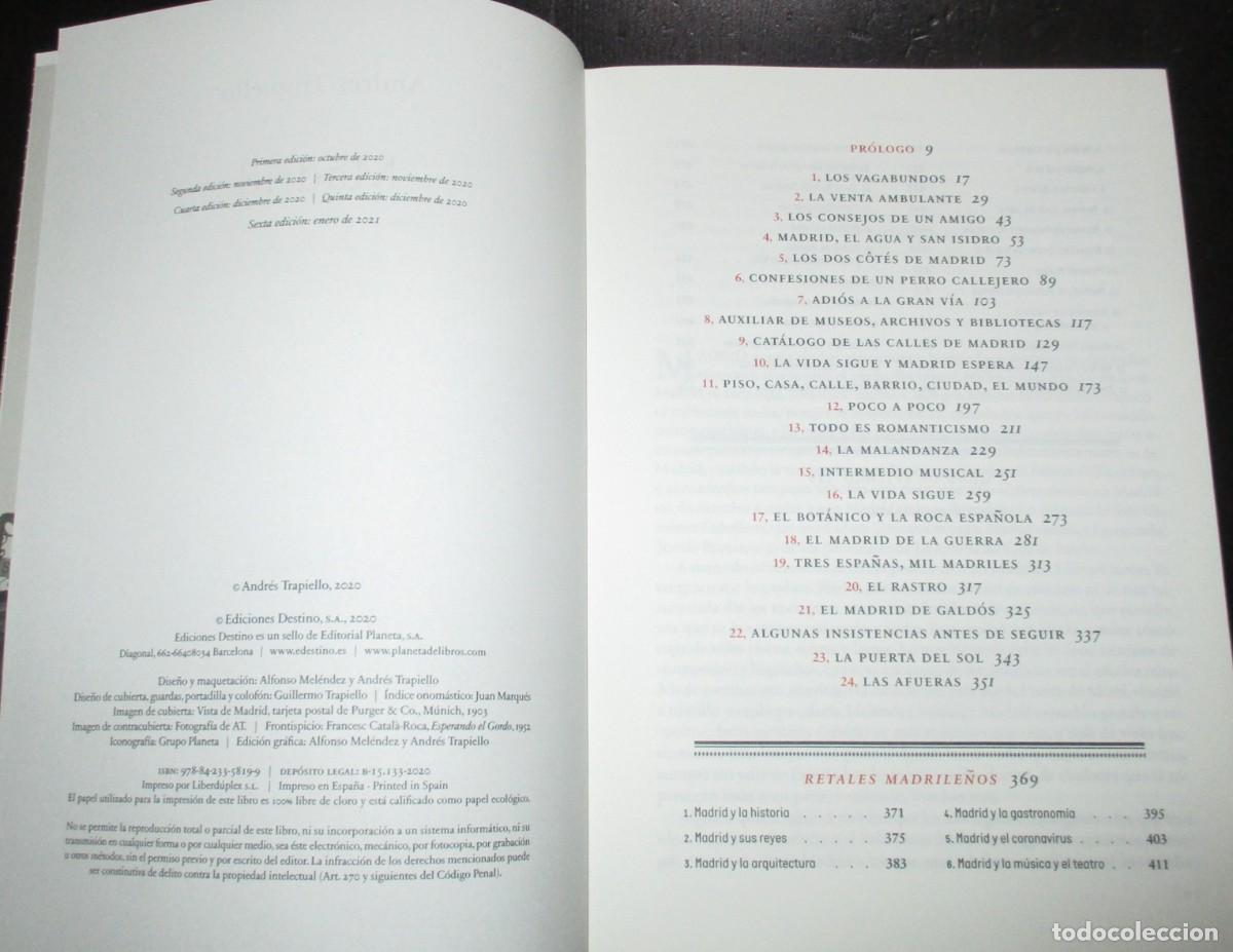 Libros de segunda mano: ANDR&Eacute;S TRAPIELLO. MADRID. EDITORIAL DESTINO, 2020. - Foto 4