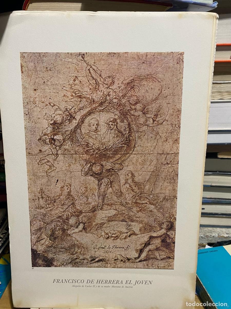 Libros de segunda mano: LAMINAS DE ARTE, FRANCISCO DE HERRERA EL JOVEN, ALEGORIA DE CARLOS II Y DE SU MADRE