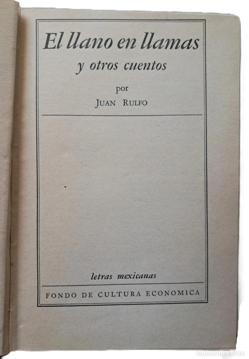 Libros de segunda mano: Rulfo, Juan - El Llano en Llamas y otros cuentos - Primera Edici&oacute;n - (1953)