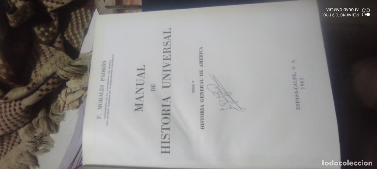 Libros de segunda mano: MANUAL DE HISTORIA UNIVERSAL V: HISTORIA GENERAL DE AM&Eacute;RICA - FRANCISCO MORALES PADR&Oacute;N. 1962