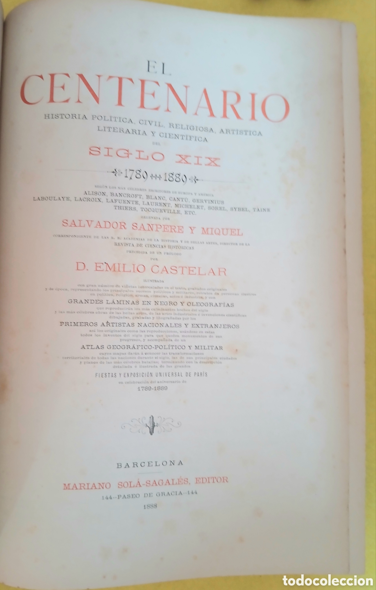 Libros de segunda mano: el centenario, siglo XIX 1789-1889 - Foto 2